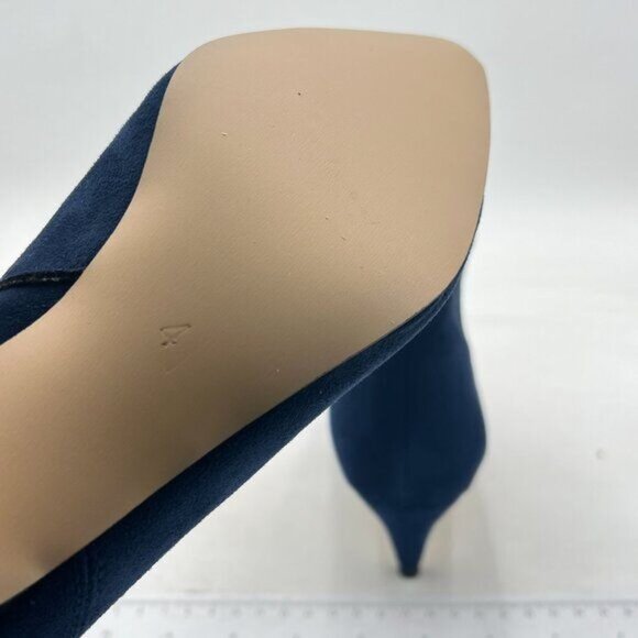 Women Kitten Low Heel Booties Pumps Pointed Toe Ankle Boots Shoes with Zips - Picture 5 of 7